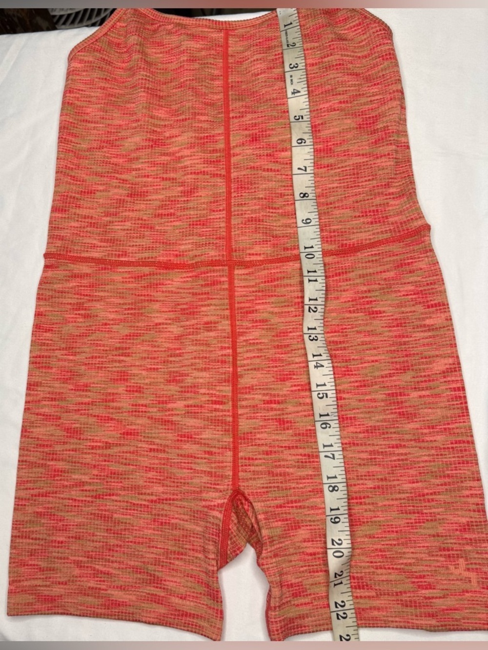 JoyLab heathered coral/orange-pink blend Open Back Bodysuit Romper - Picture 5 of 16